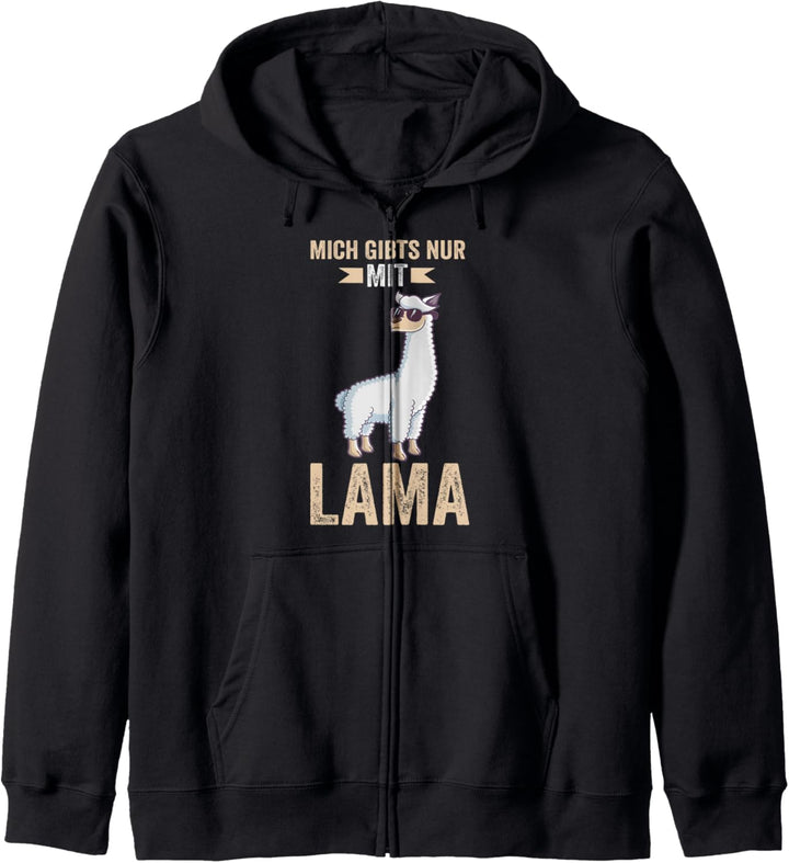 Mich gibt es nur mit Lamas Kapuzenjacke