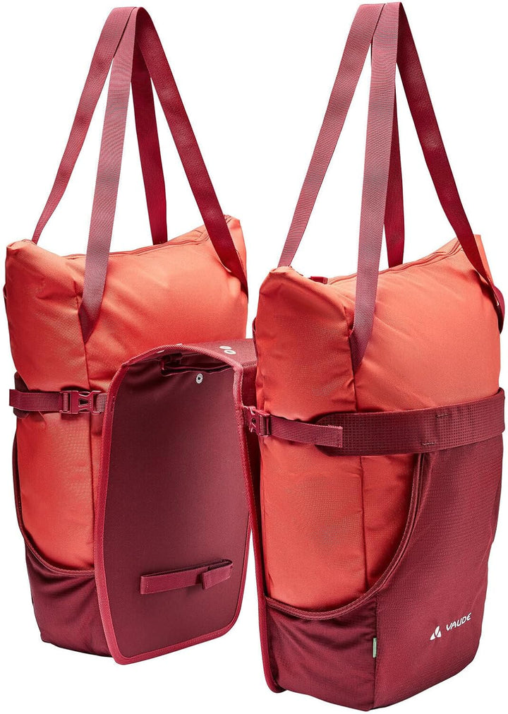 VAUDE TwinShopper - Fahrradtasche mit praktischer Shoppermöglichkeit, 44 Liter - Taschen einzeln nut