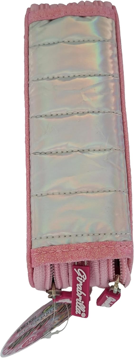 Girabrilla Nice Group Einhorn Federmäppchen mit 3 Fächern für Kinder, Steppdeckeneffekt, Rosa Koffer