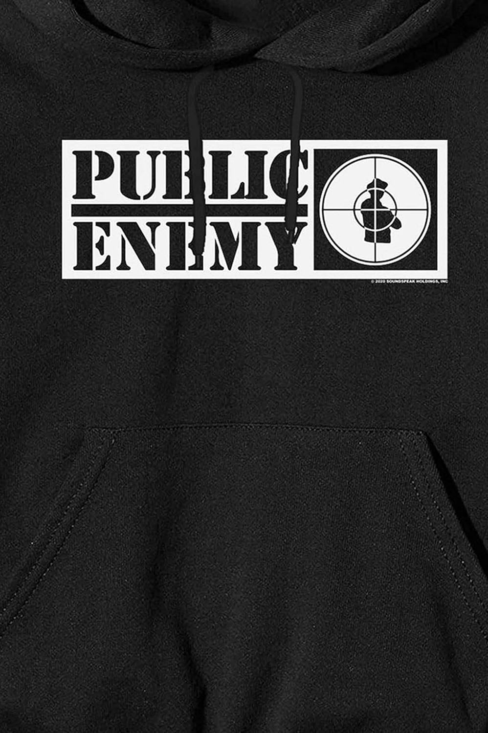 Unbekannt Public Enemy Kapuzenpullover Crosshairs Logo Nue offiziell Unisex Schwarz, S Schwarz