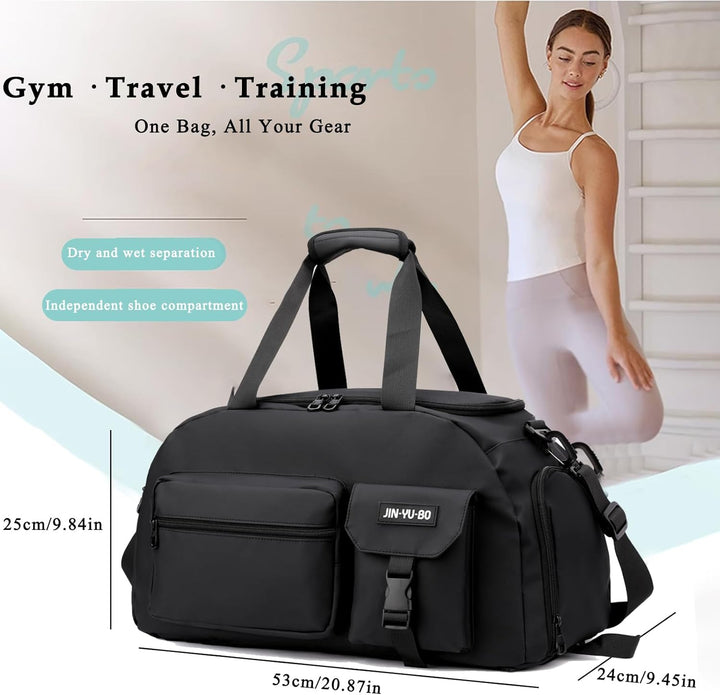 Sporttasche Damen Herren Reisetasche, Sportrucksack Kleine Gym Duffer Bag Sport Tasche Weekender Bag