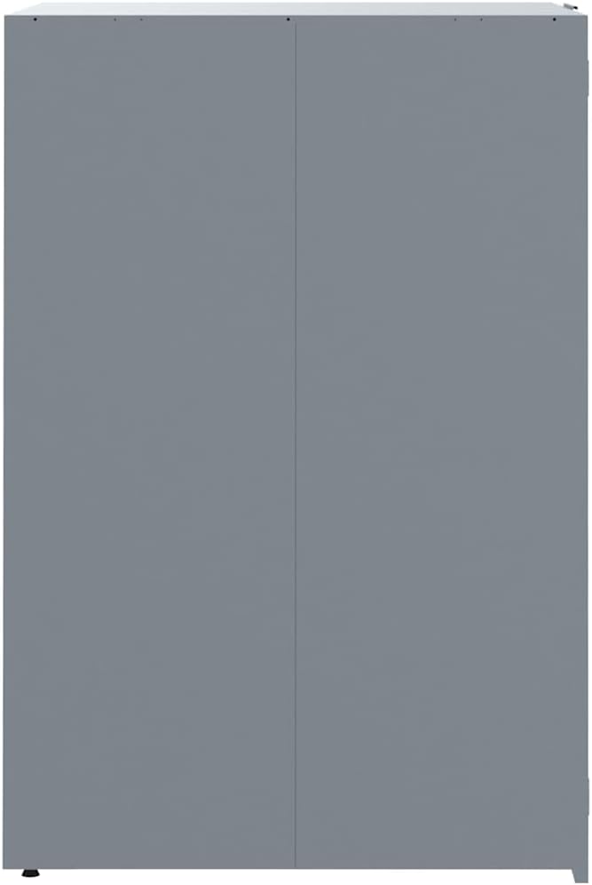 Mülltonnenbox für 1 Tonne Grau 69x79x117 cm Stahl Behälter mit pneumatischem Federdeckel 1 Fässer Gr