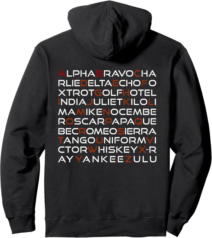 Phonetisches Alphabet Pilot Luftfahrt Alpha Bravo Geschenk Pullover Hoodie