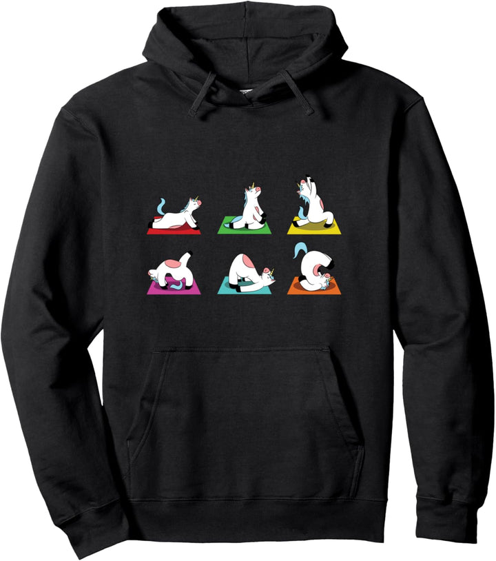 Einhorn Yoga Outfit Damen Meditation Namaste Zen Deko Om Yin Pullover Hoodie