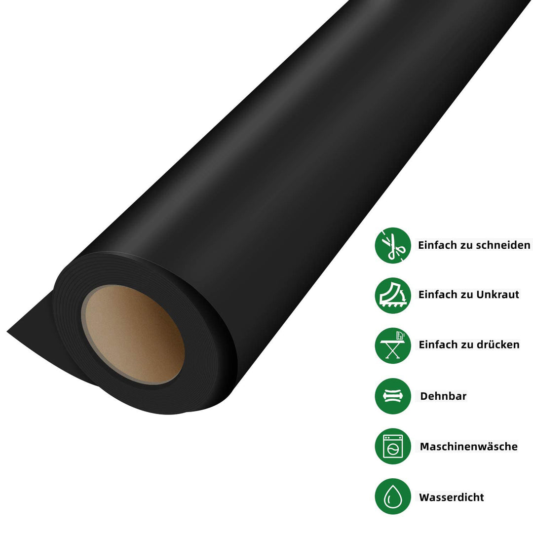 HTVRONT Plotterfolie Textil – 30.5cm x 7.6 m Flexfolie Plotter Textil für Cricut and Silhouette Came
