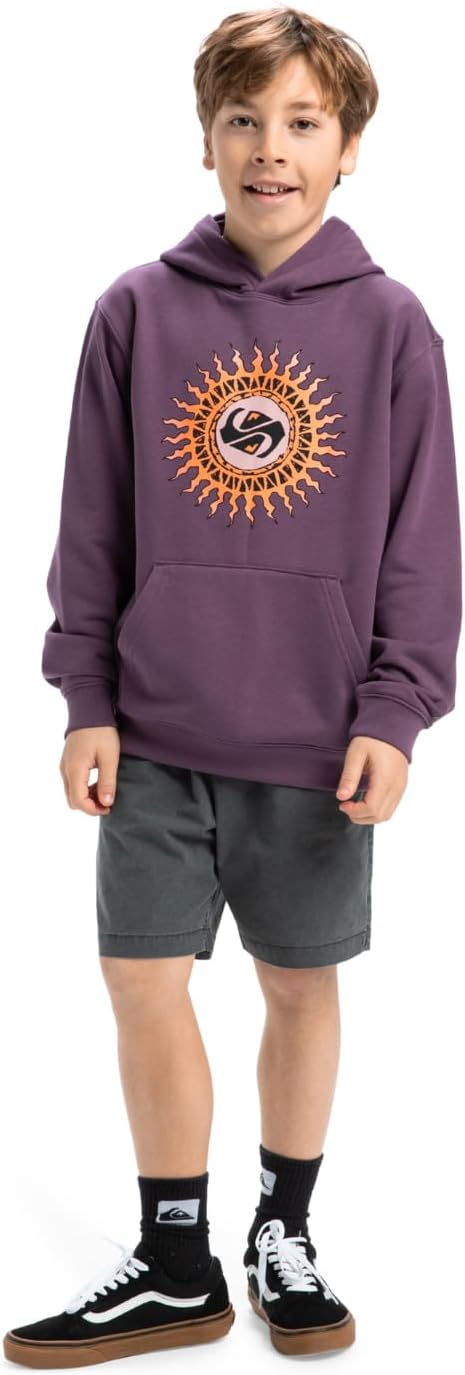 Quiksilver Jungen Graphic Hoodie Youth Pullover (1er Pack) 10 Jahre Vintage Violet, 10 Jahre Vintage