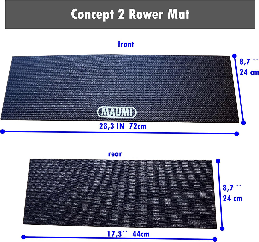 MAUMI Unterlegmatte Bodenschutzmatte Gummimatte Matte für Concept 2 WaterRower Rudergerät Wasser Erg