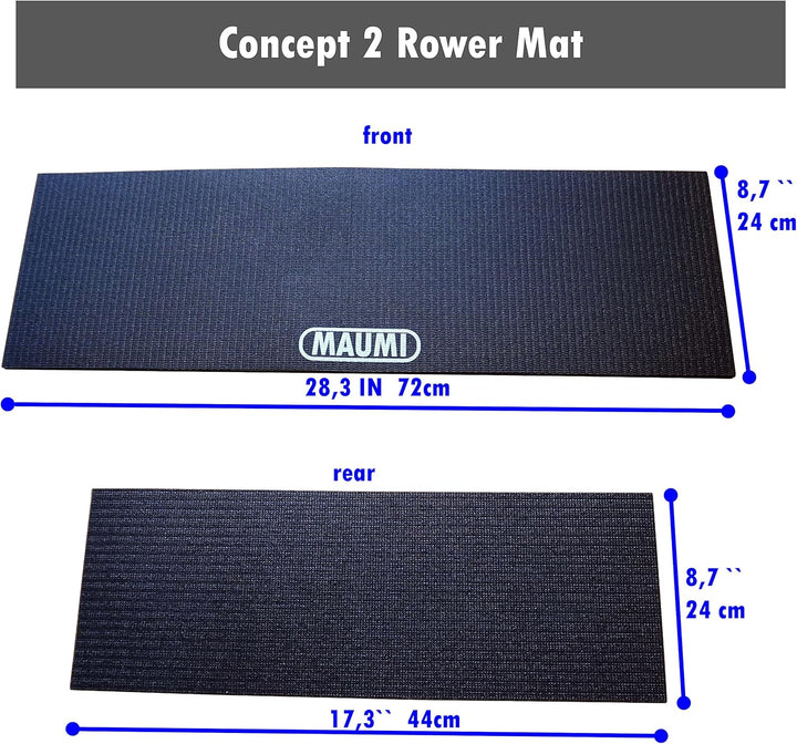 MAUMI Unterlegmatte Bodenschutzmatte Gummimatte Matte für Concept 2 WaterRower Rudergerät Wasser Erg