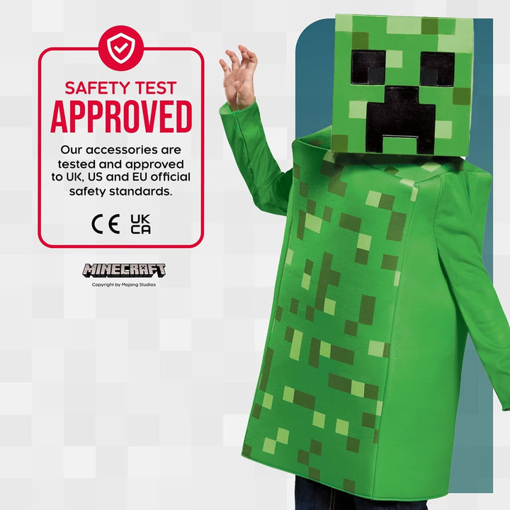 Minecraft Disguise Offizielles Kostüm Kinder Jungen Classic Creeper Kostüm Karneval Kostüm Faschings