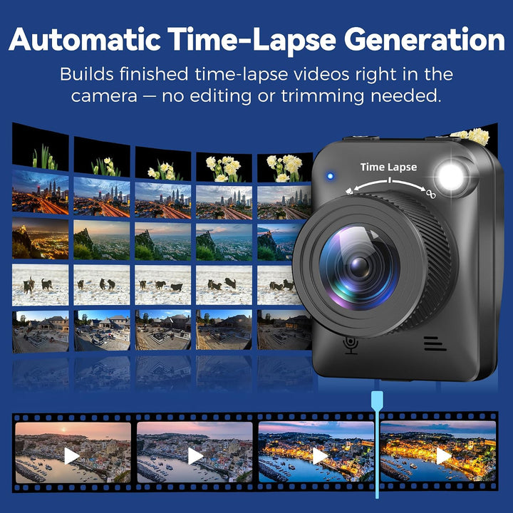 Dsoon Zeitraffer Kamera,4K FHD Time Laspe Camera für Den Aussenbereich,Wasserdicht Nach IP66,Für Die