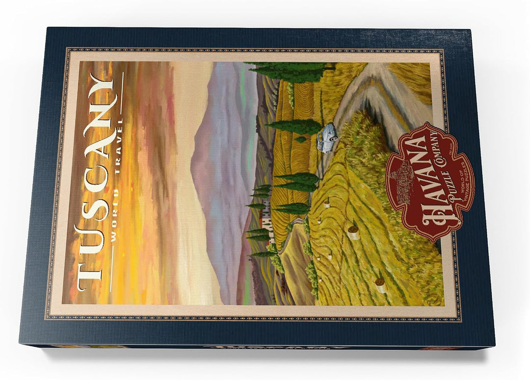 Toskana - Val d’Orcia, Vintage Travel Poster - Premium 1000 Teile Puzzle - MyPuzzle Sonderkollektion