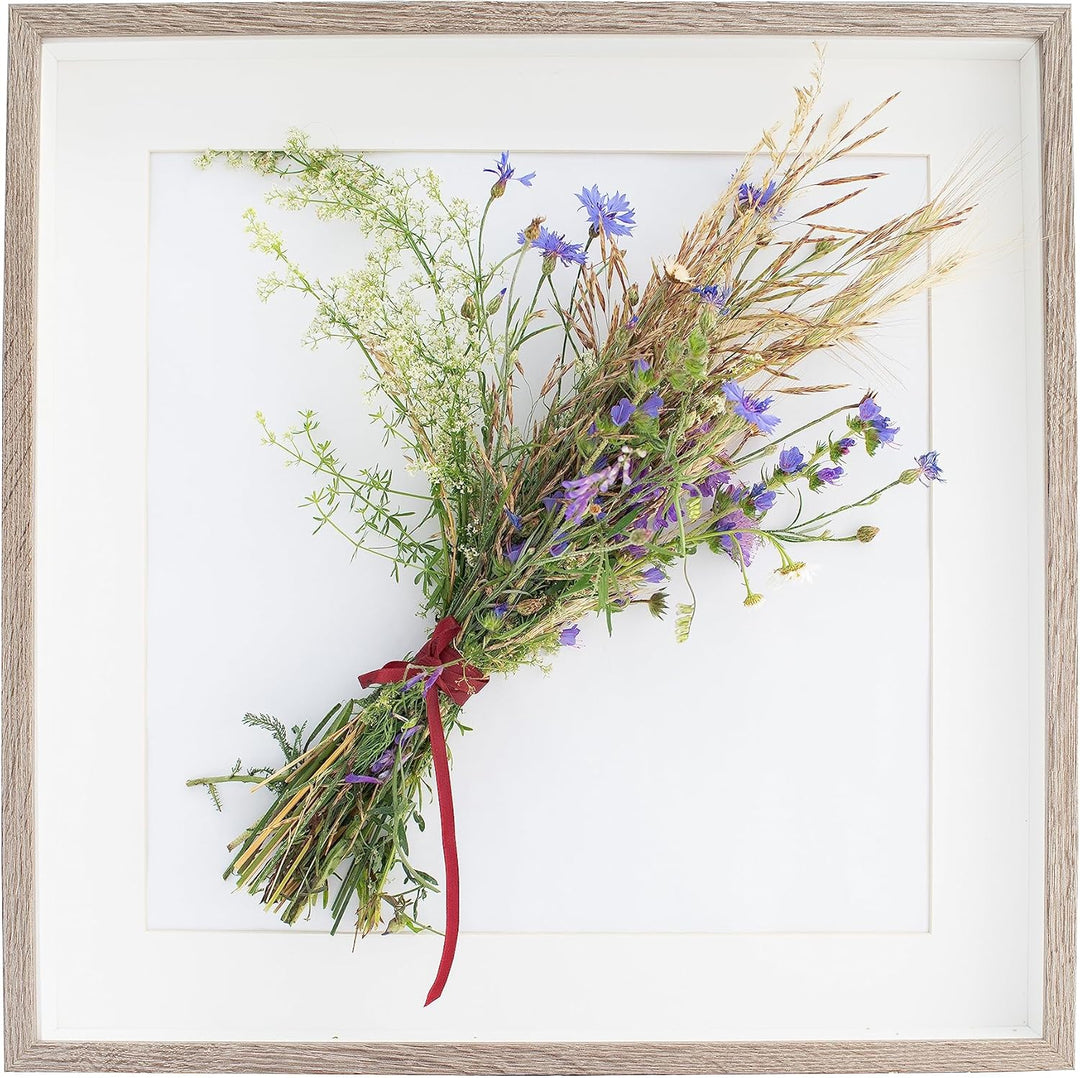 BD ART 50x50 cm gross Box 3D Objektrahmen Bilderrahmen mit Passepartout 40x40 cm. Quadratische zum b