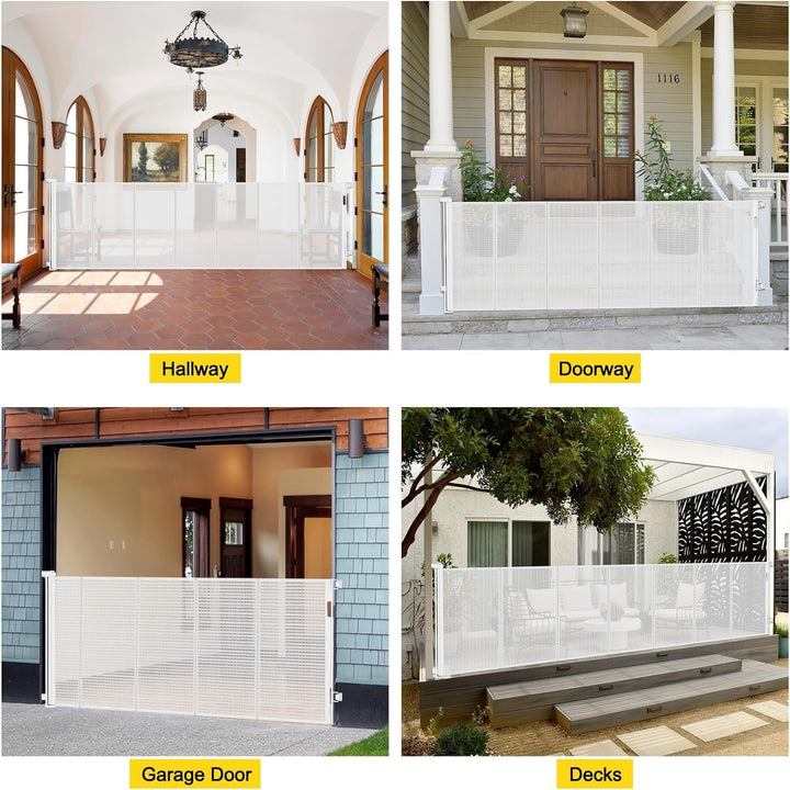 Treppenschutzgitter Ausziehbare für Babys,0-300cm,83cm Hoch Baby Absperrgitter Treppenschutzrollo,Ei