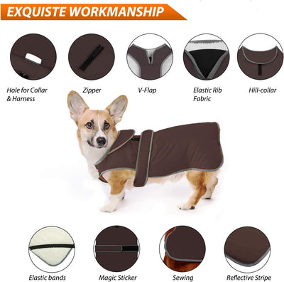 PETCUTE Hundejacke Winter Hundewintermantel Warme Winterjacke für kleine Hunde grosse Hunde Weste Fl