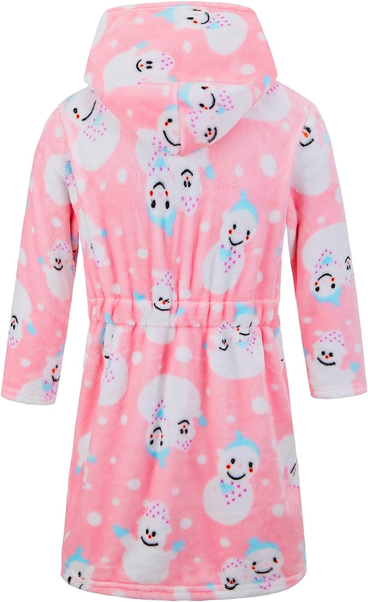 Unisex Baby Korallen Fleece mit Kapuze Morgenmantel Bademantel Jungen Mädchen Kleinkinder Pyjamas Na