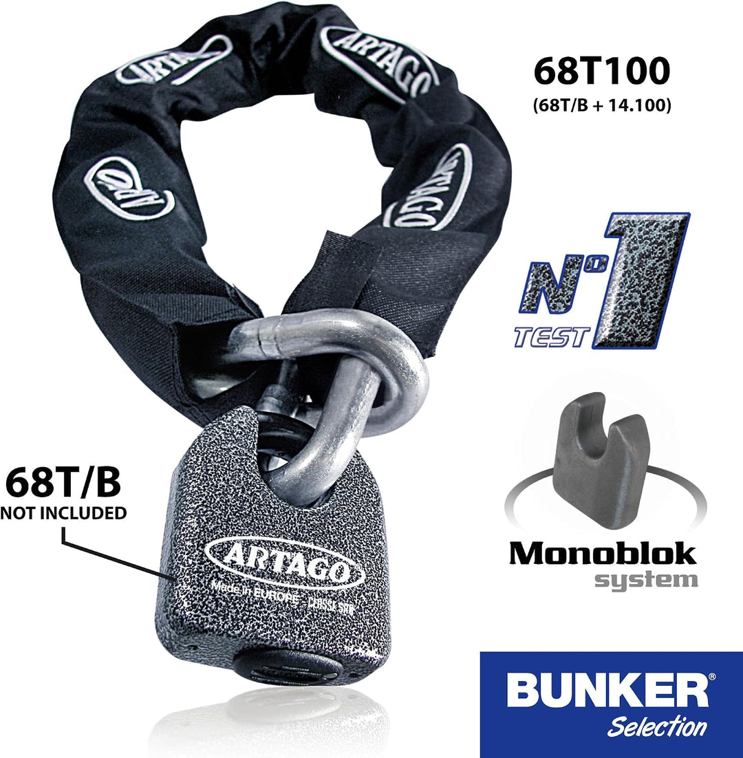 Artago 14.100 Kette Motorrad kombinierbar ø15 homologiert SOLD SECURE GOLD, besondere Sicherheit BUN