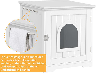 Yaheetech 2er Set Katzentoilette Katzenklo Schrank Katzenhaus Holz Katzenhöhle Einzeltür Katzenkommo