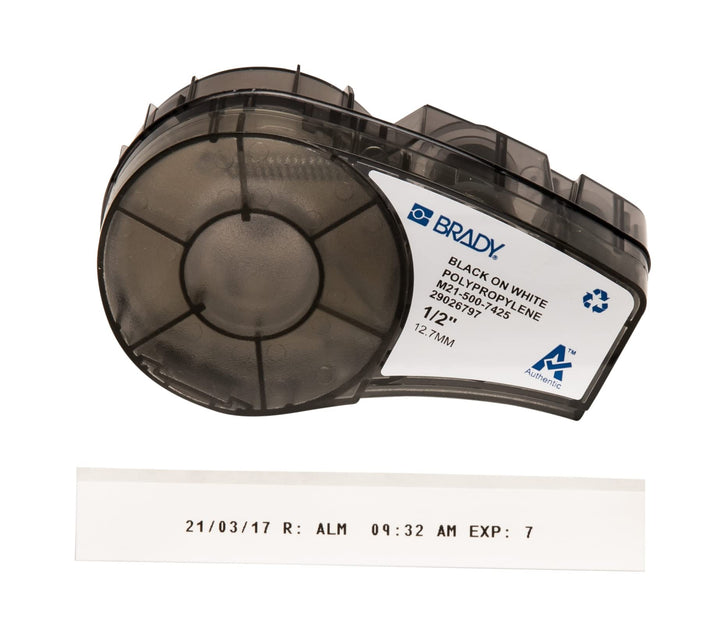 Brady (M21-500-7425) Polypropylenband für BMP21-PLUS; BMP21-LAB; BMP21 12.70 mm x 6.40 m Schwarz auf