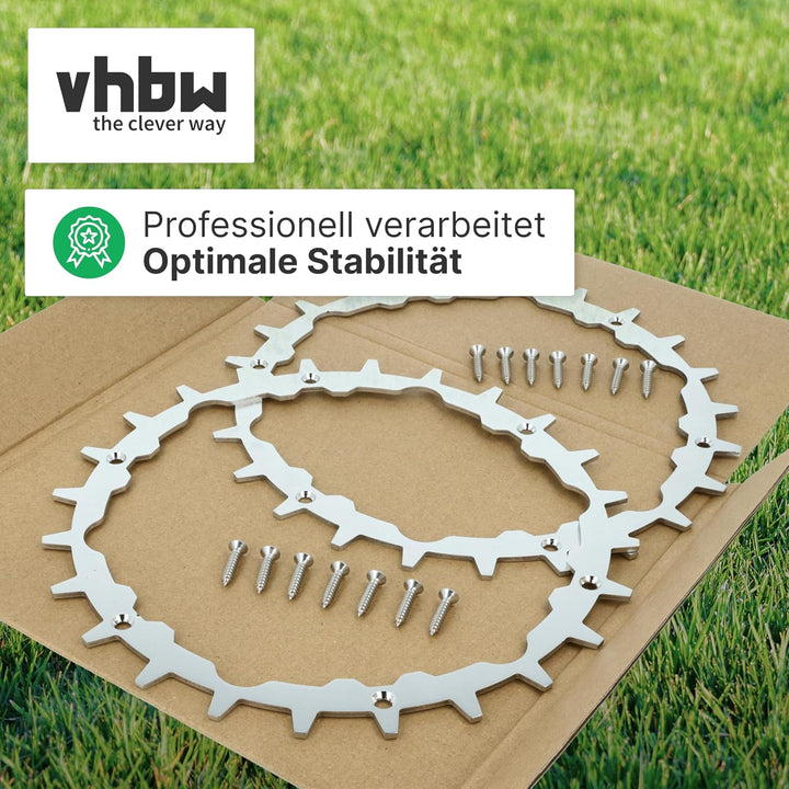 vhbw 2x Spikes kompatibel mit Gardena SILENO city 300 | 250 Smart, 400, 250 Mähroboter - Edelstahl,
