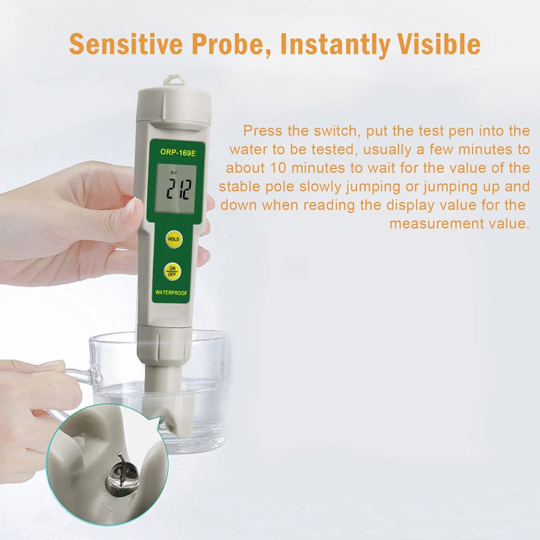 ORP-169-Tester, 1-Punkt-Korrektur Tragbarer Wasserqualitätsmonitor 1 mV Digitaler Tester Pen Abnehmb