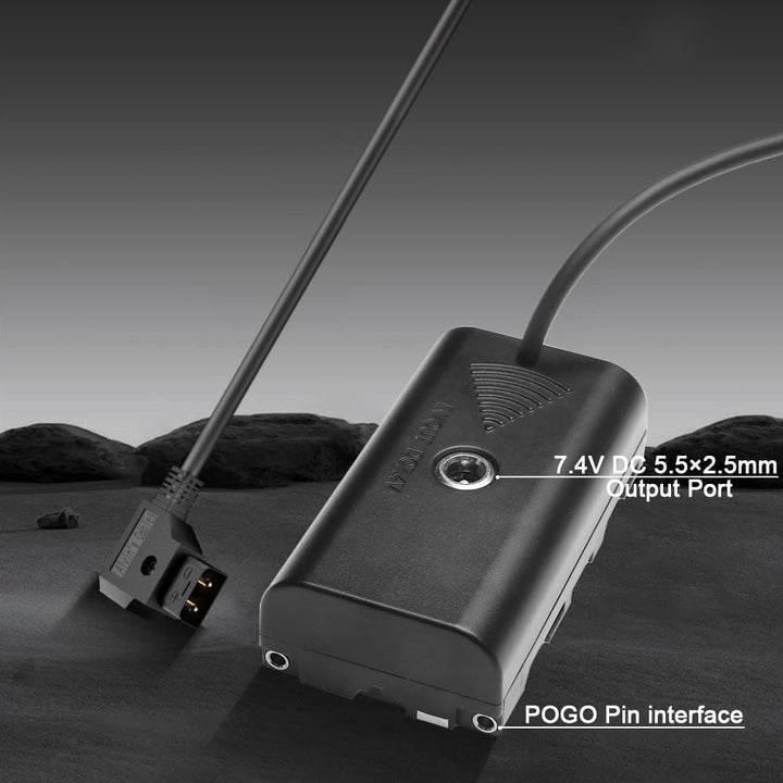 Alvin's Cables NP F550 Dummy Akku auf D Tap Spiralkabel für Sony NP F550|F570|F970 |Atomos Ninja V M