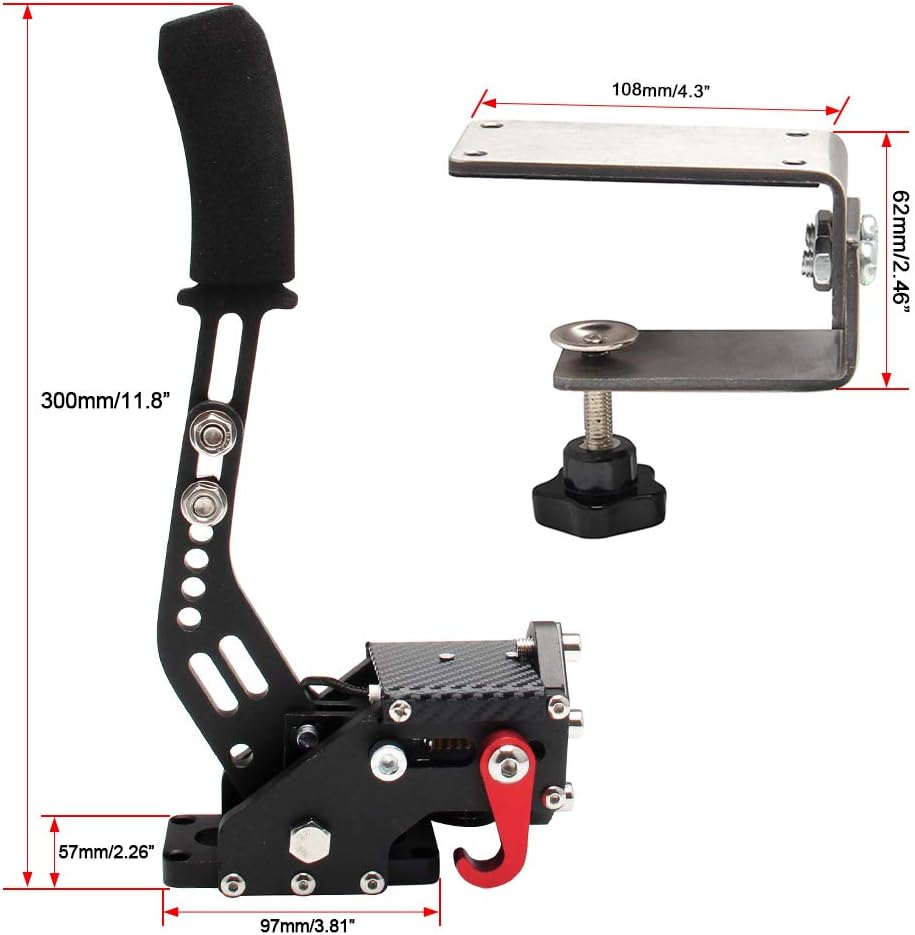 Handbremse PC Bruce & Shark 64 bit USB-Handbremse für Rennspiele Lenkradständer G27 / G29 G920 PC Sc