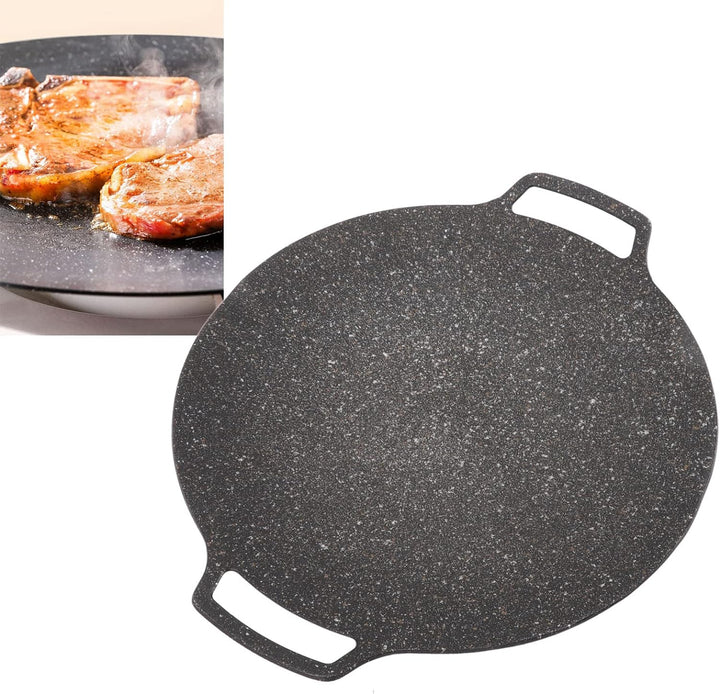 Fdit Runde BBQ-Grillplatte, Koreanische BBQ-Grillpfanne für Herdplatte, Kreisförmige Bratpfanne, Kor