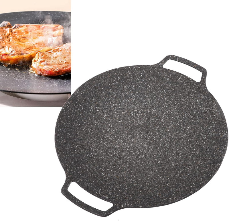 Koreanische BBQ-Grillplatte, Schwere, Glatte, Runde Teppanyaki-Pfanne mit Antihaftbeschichtung für d