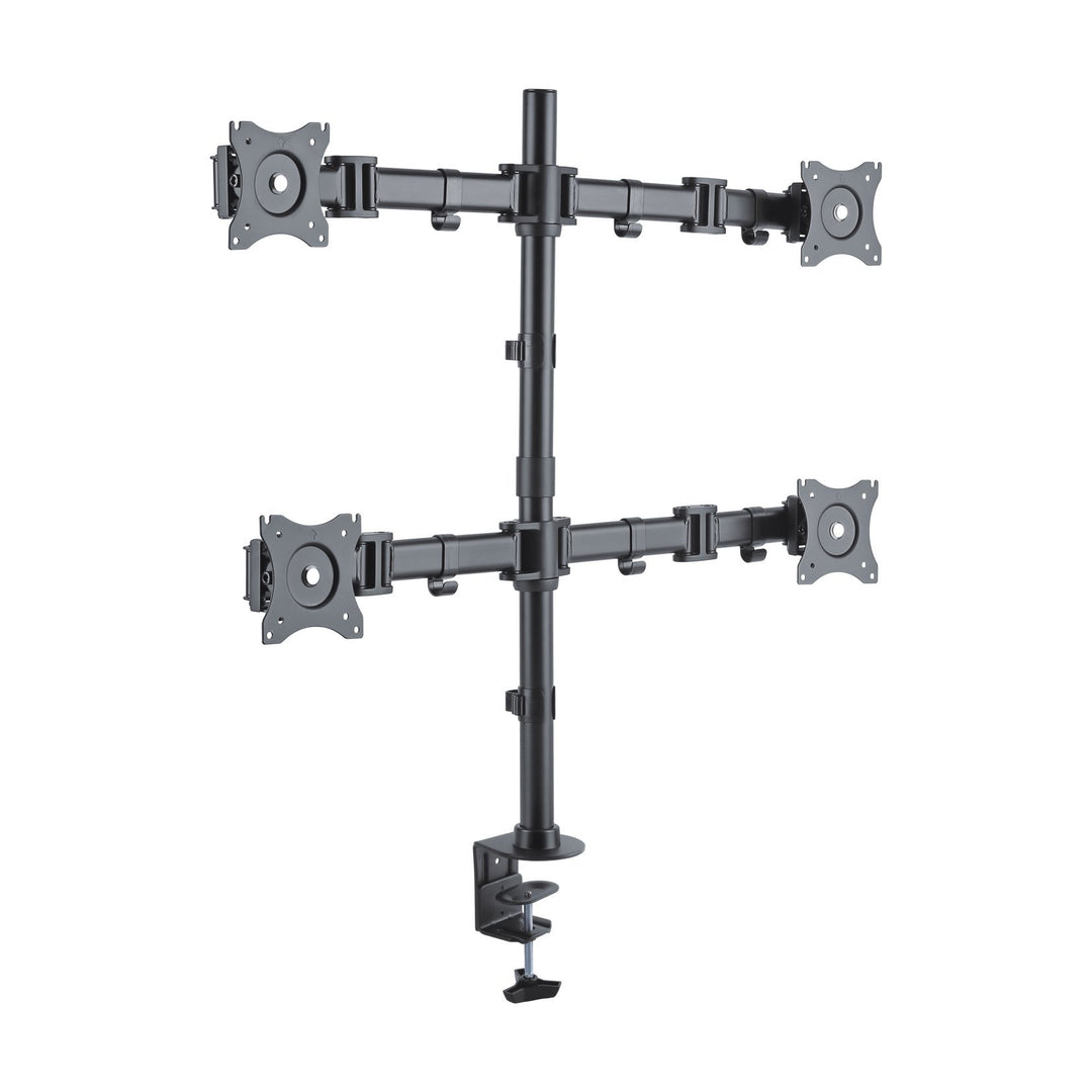 PureMounts Schreibtischhalterung für 4 Monitore 33-69 cm (13-27 Zoll), neigbar: -45° bis 45°, schwen