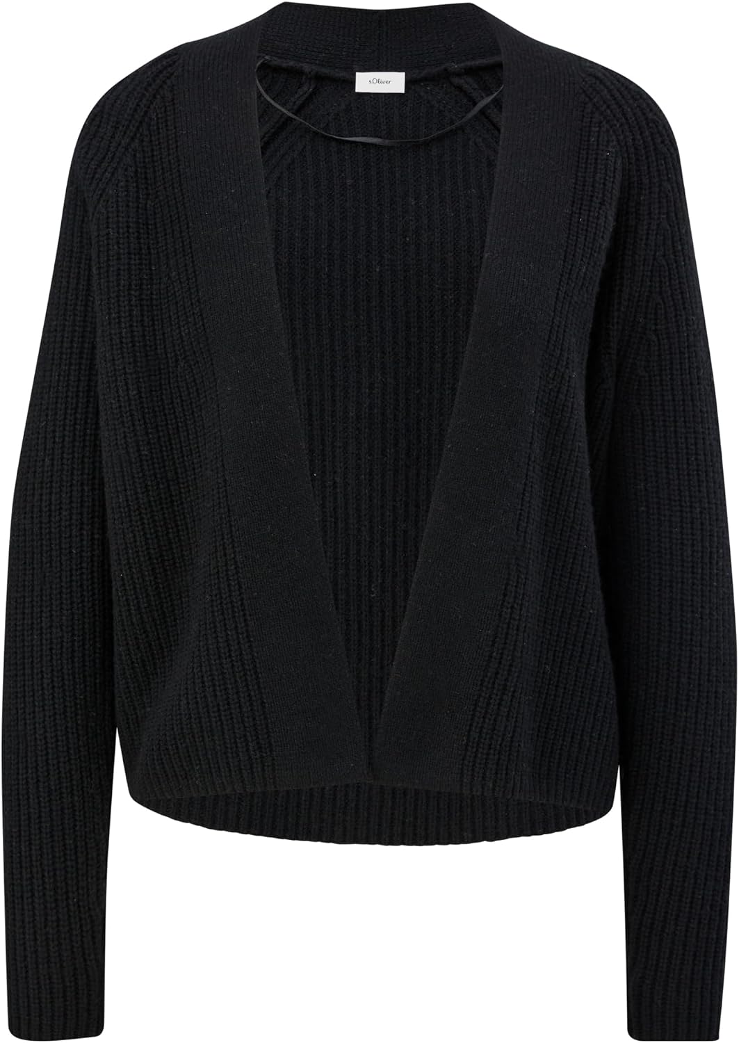 s.Oliver Kurzer Cardigan aus Wollmix 44 9999_schwarz, 44 9999_schwarz