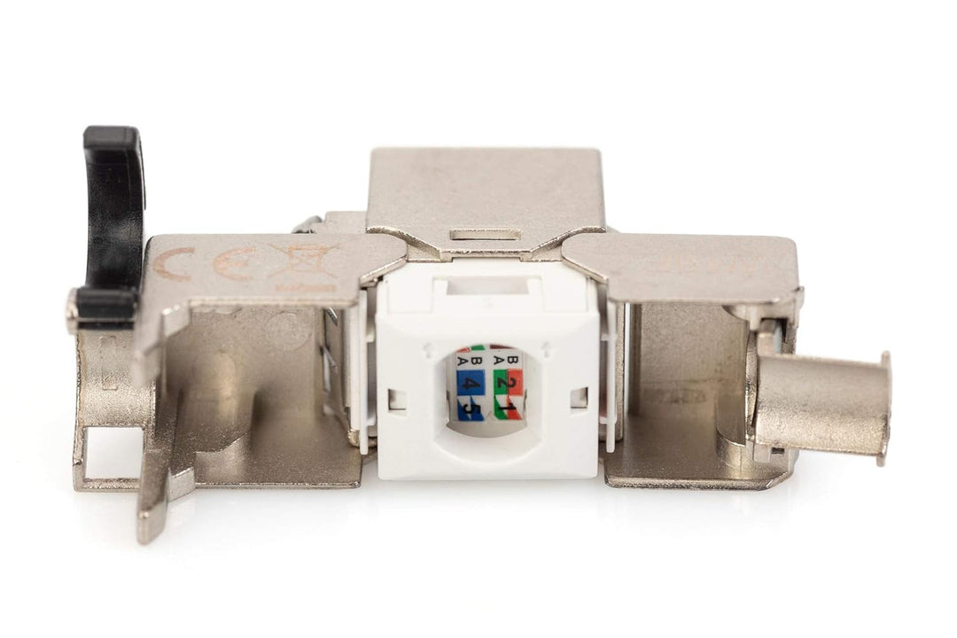 DIGITUS Keystone-Modul Cat-6A Geschirmt - 24 Stück - RJ45 - Designfähig - 500 MHz 10GBase-T - Metall