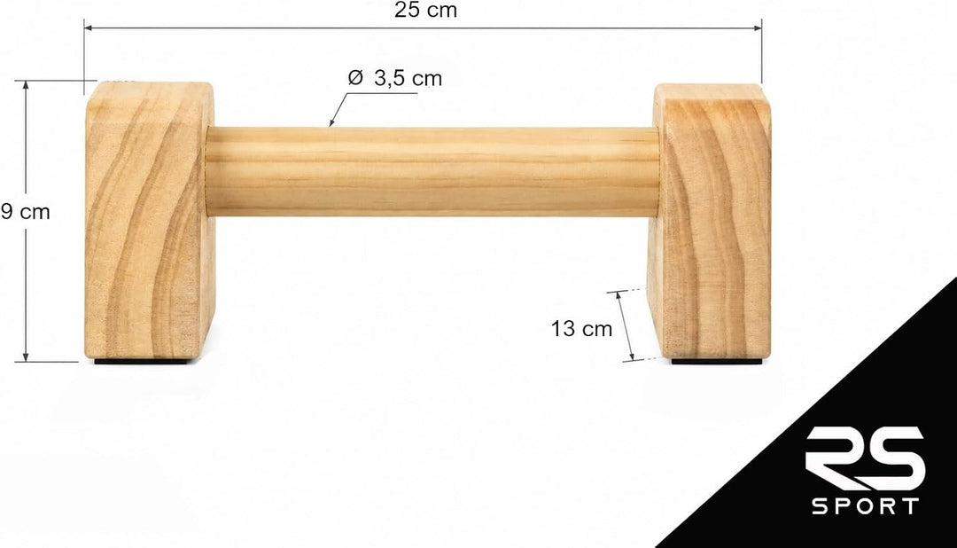 RS SPORT Calisthenics, Parallele aus Holz, niedrige Paralletten, Paralleline, Calisthenics, Push Up