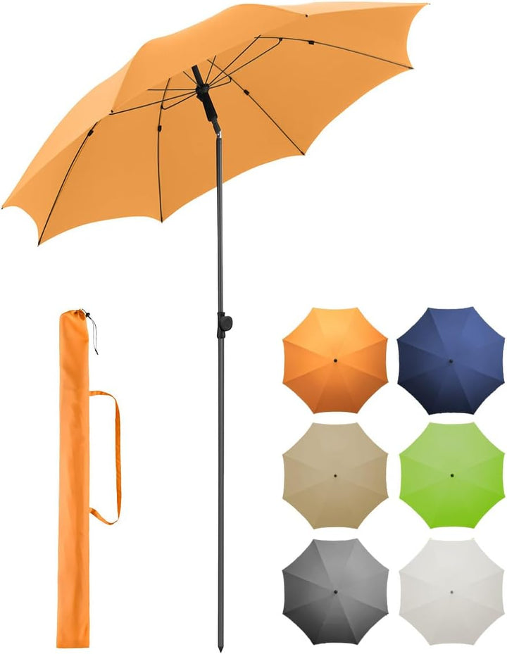 FARE Sonnenschirm Gr. M - 180 cm Durchmesser - UV-Schutz 50+ für Balkon Garten Terrasse Sommer - Tit