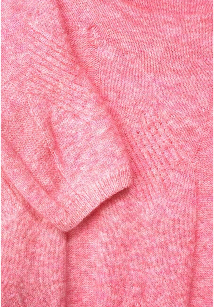 Street One Damen Pullover Weicher Mittelstrick Rosa Pink Meliert 44 Winter Rose Melange, 44 Winter R