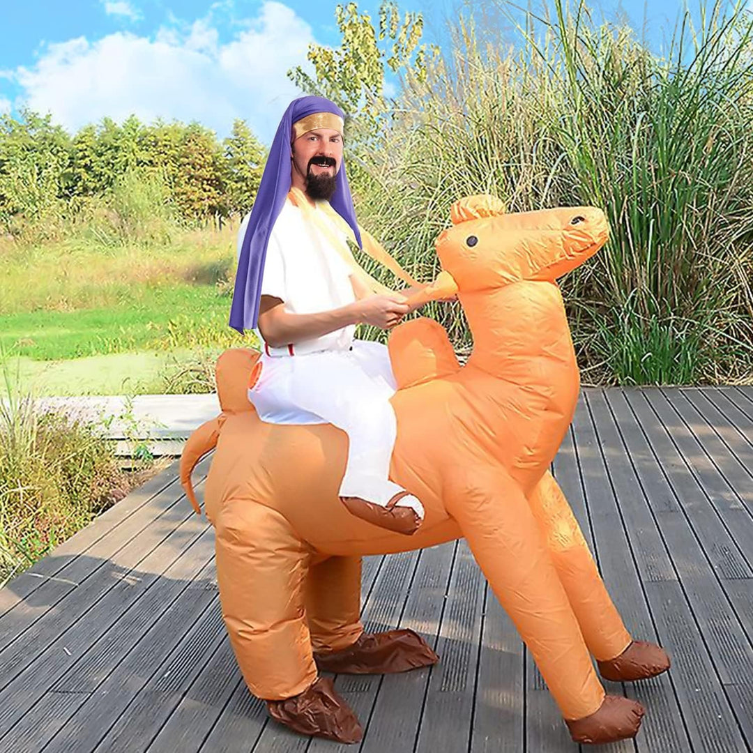 AirSuit® Aufblasbares Kostüm Kamel | Ausgefallenes Auflbaskostüm | Premium Qualität | Grösse Erwachs