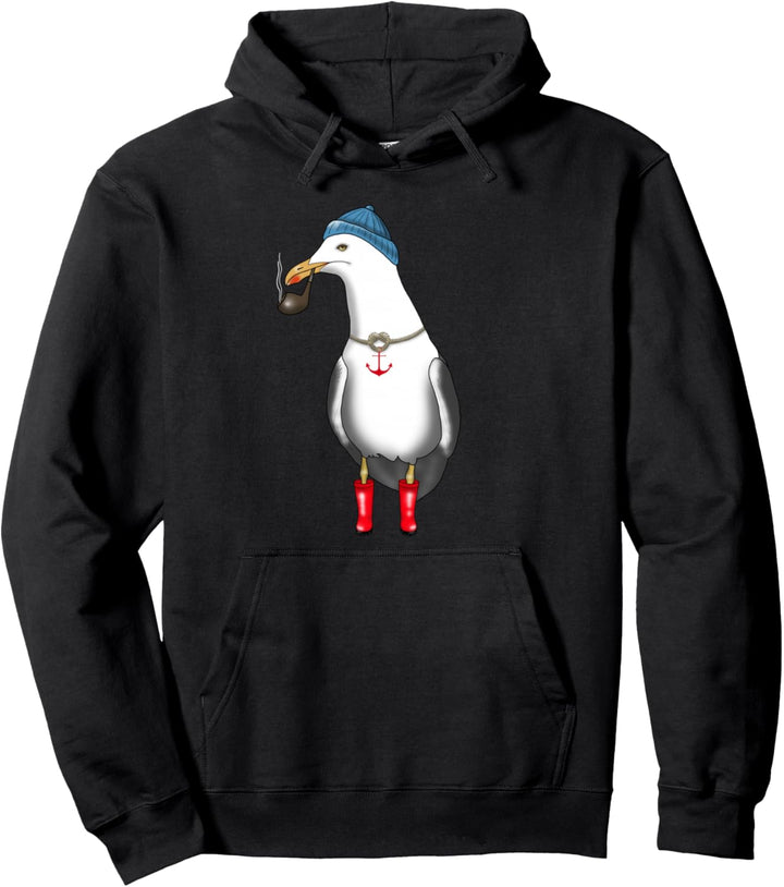 Möwe Meer Küste Kapitän Ostsee Nordsee Lustiges Geschenk Pullover Hoodie