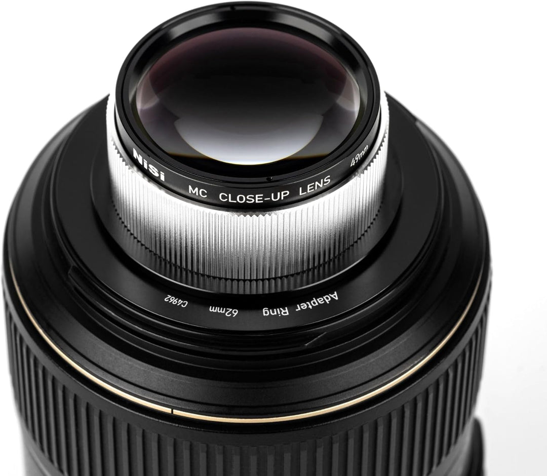NiSi 49mm Close Up Linse Nahlinsen Filter Kit - inkl 67-49mm Adapterring, 62-49mm Adapterring, Objek
