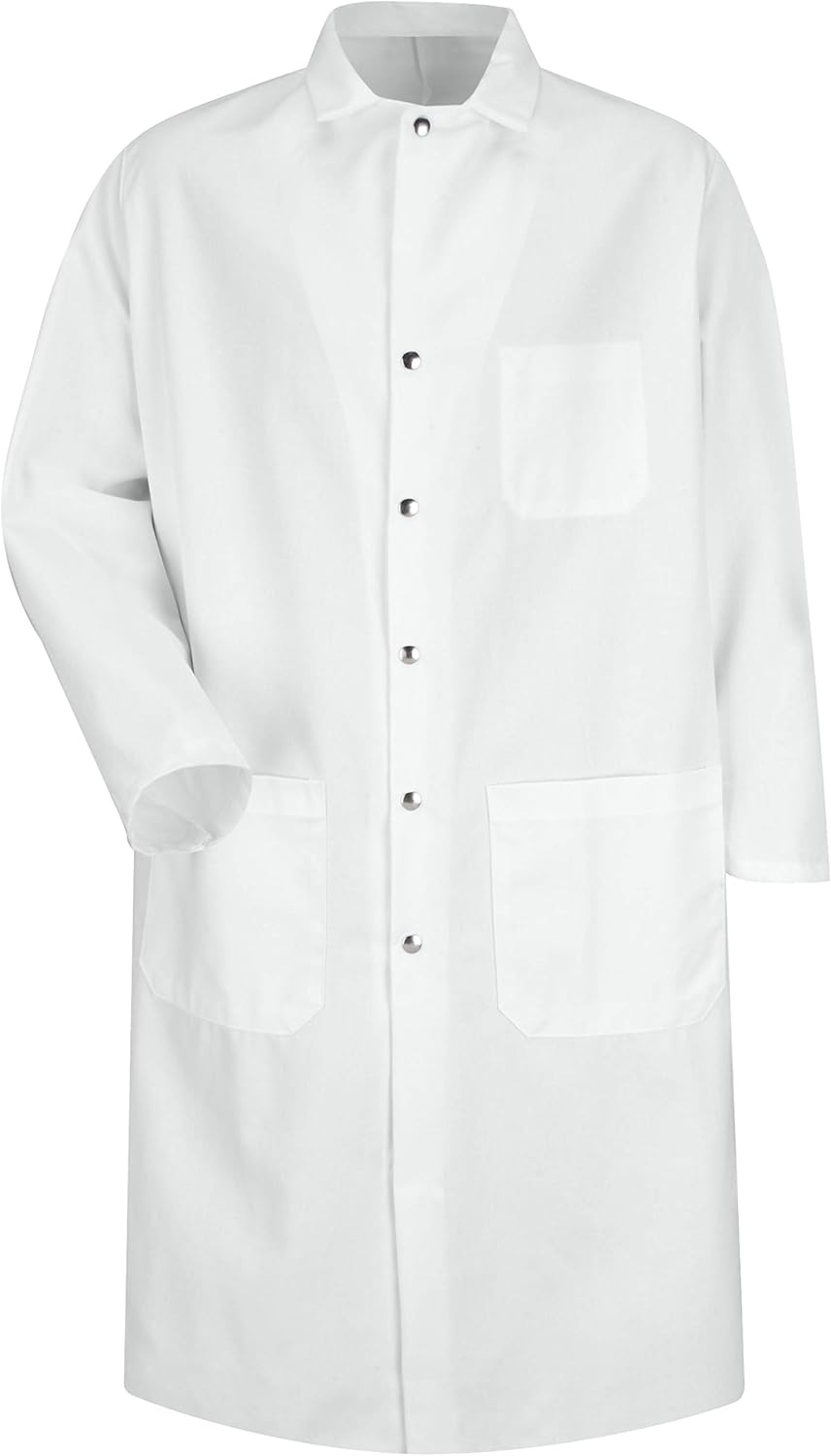 Red Kap Herren Full Cut Butcher Coat Fleischerkittel XL Weiss, XL Weiß