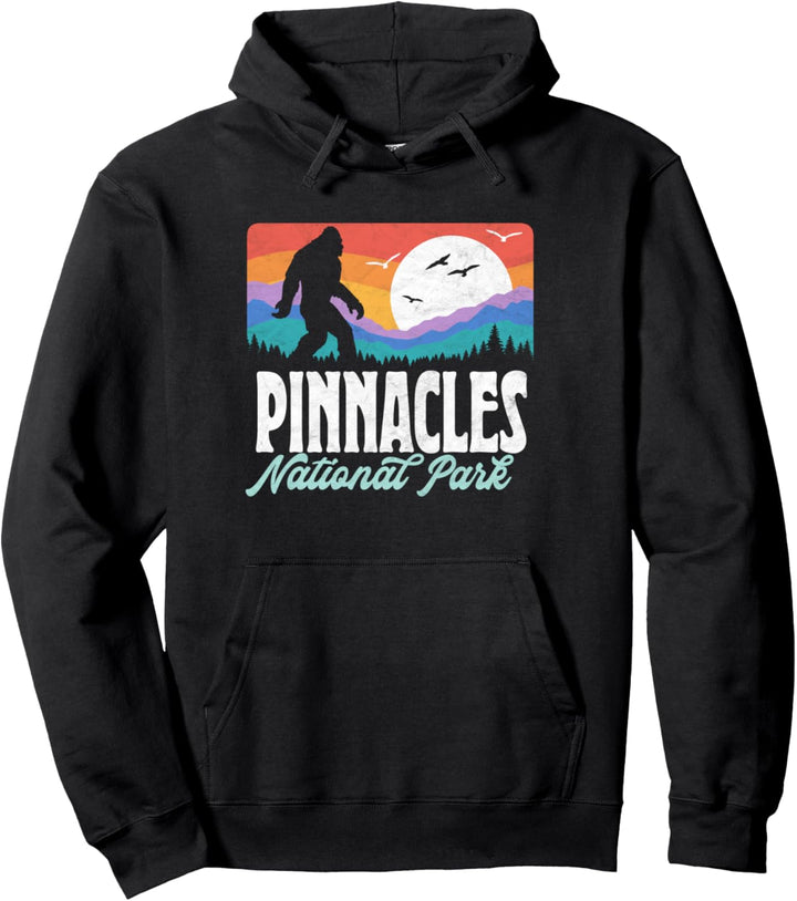 Vintage Pinnacles National Park Bigfoot Mountains Graphic Pullover Hoodie