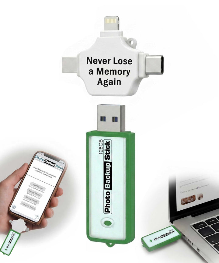 Foto-Backup-Stick für Computer – Bild- und Video-Backup-Tool USB 3.0 (128 GB)