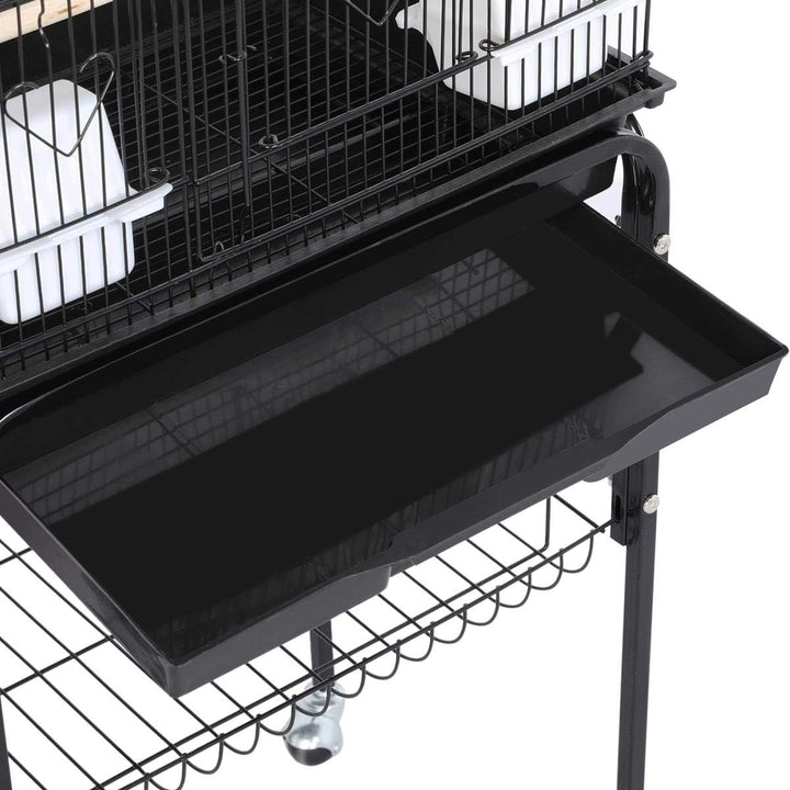 Yaheetech Vogelkäfig Vogelbauer Vogelvoliere Wellensittich vogelkäfig kanarienvögelkäfig mit Ständer