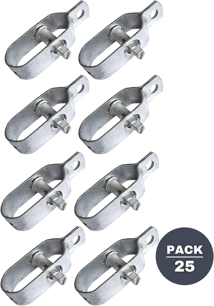 DOJA Industrial | Drahtspanner aus verzinkt Stahl | PACK 25 | Spanner für spanndraht, maschendraht,