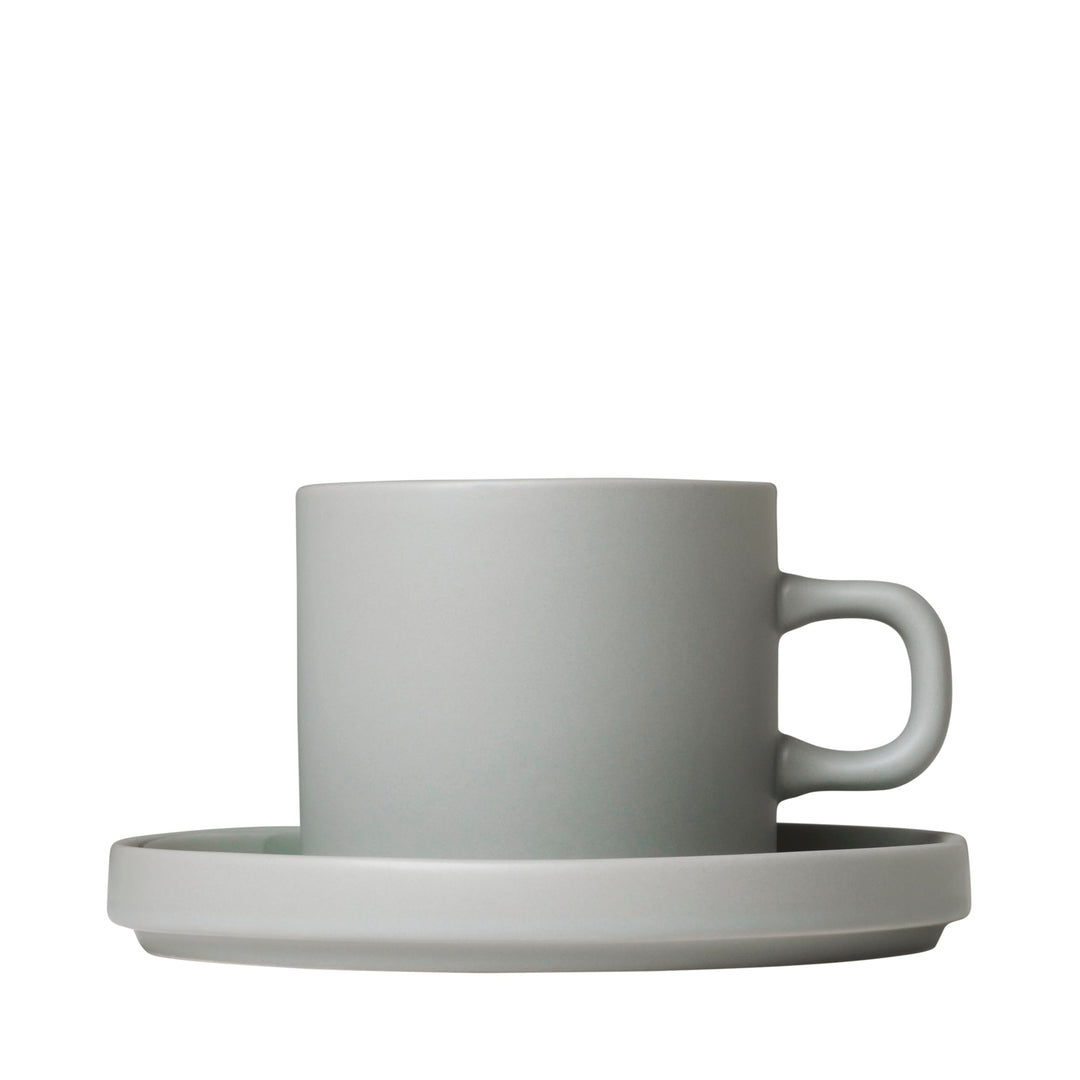 blomus 63911 PILAR Kaffeetassen, Steingut, Grau, 200 ml