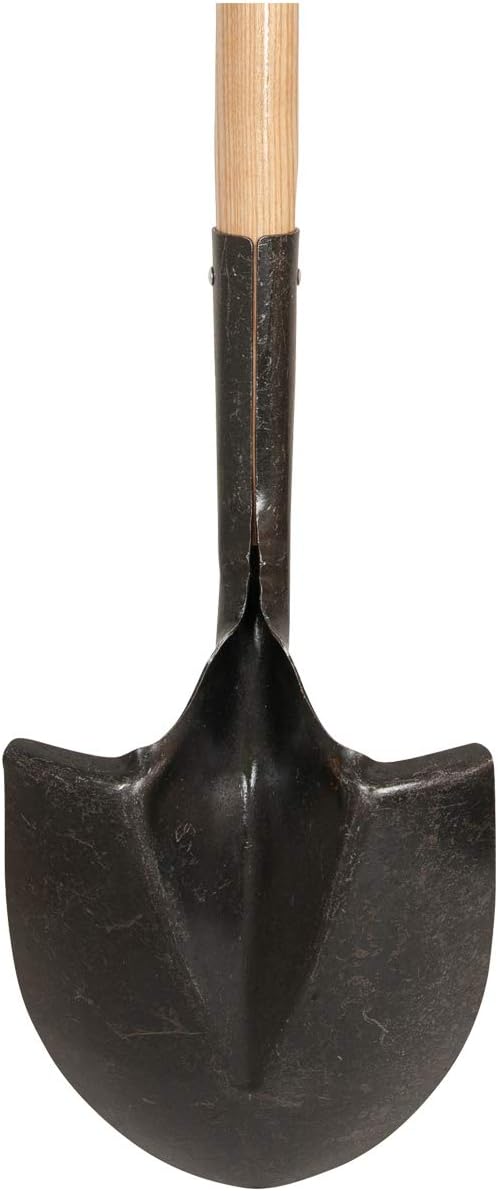 SHW-FIRE Spatenschaufel mit Trittschutz - 120cm Langer Eschenholzstiel - für effiziente Gartenarbeit
