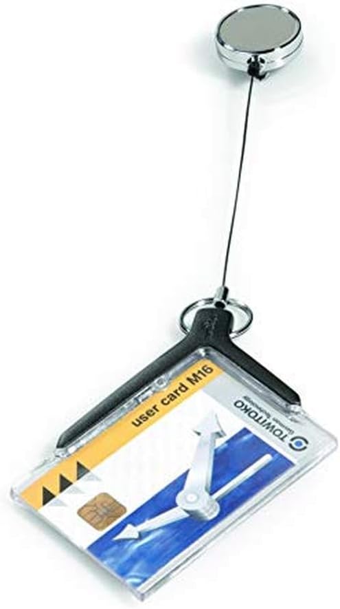 Durable Pass-Halter De-Luxe mit Chrom-Jojo, 10 Stück, 830758 Für 1 Karte Jojo, Für 1 Karte Jojo