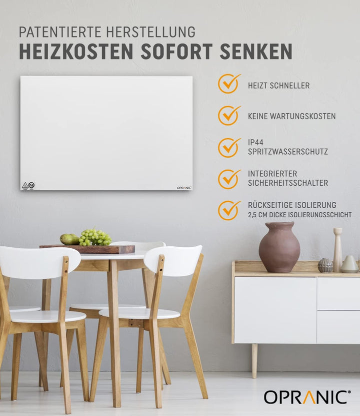 OPRANIC Premium Infrarotheizung | 5 Jahre Garantie | Deckenmontage, Infrarotheizung Decke, Infrarot