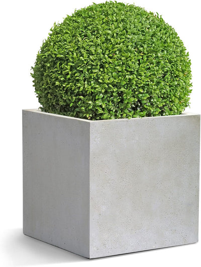ESCHBACH® Pflanzkübel Cube 30 Creme Weiss Quadratisch * 30 x 30 x 30 cm * 10 Jahre Garantie 30x30x30