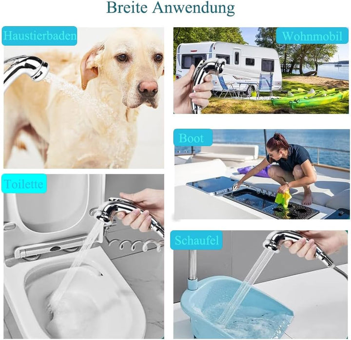 Duschkopf Hochdruck-Handbrause-Set mit Auslöser, Bidet Handbrause für Toilette, 1/2-Zoll-Gewinde, Ch