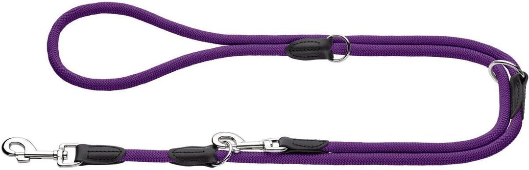 HUNTER Freestyle Verstellbare Führleine für Hunde, robust, wetterfest, 1,0/200 cm, violett 1,0 x 200