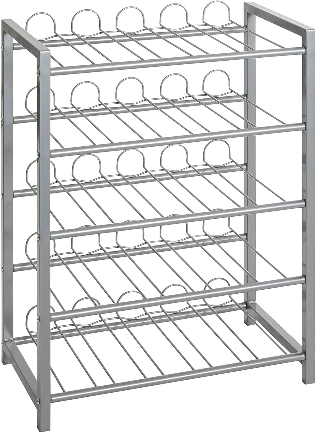 HAKU Möbel 38713 Flaschenständer, 31 x 54 x 76 cm, alu 54 x 31 x 76 cm